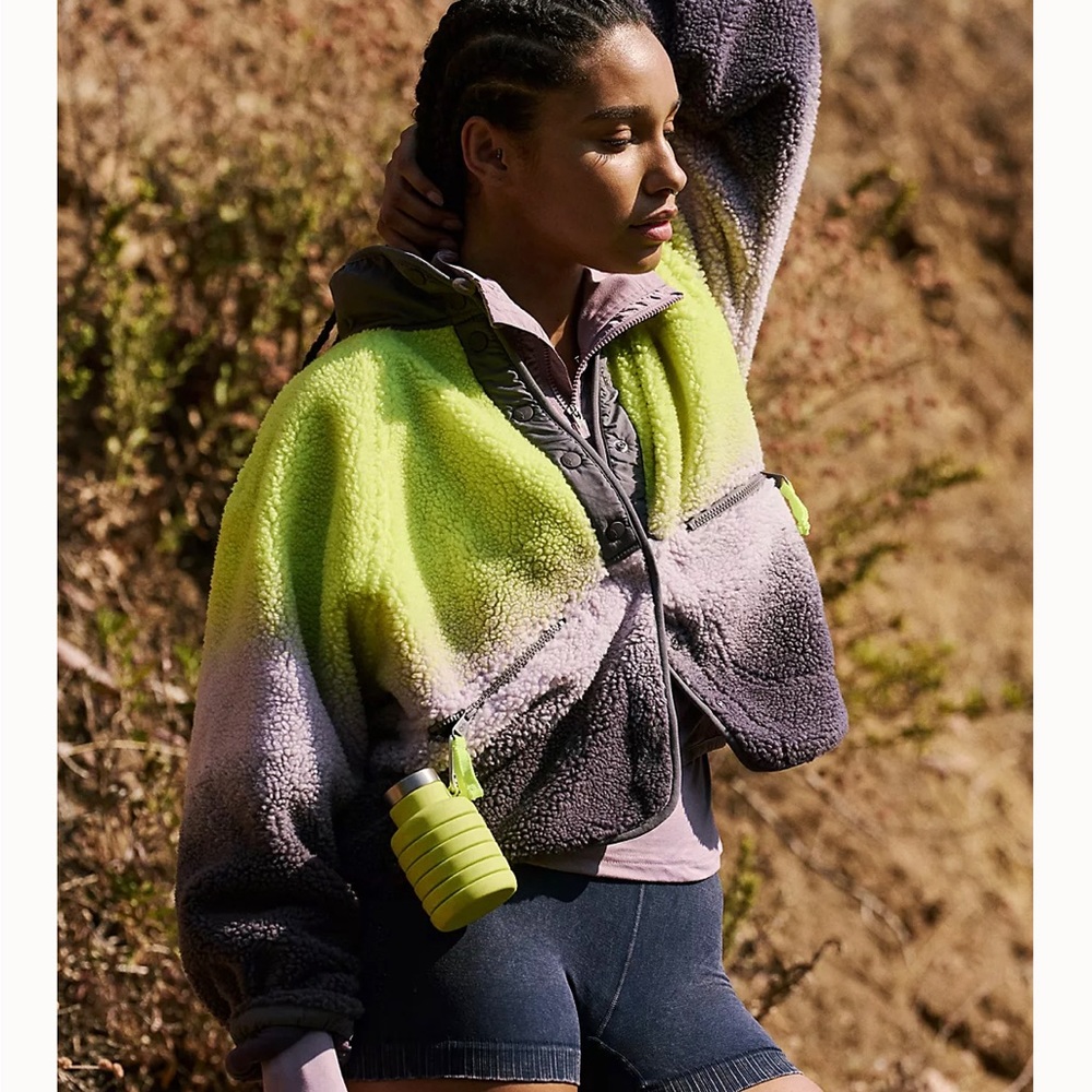 Free People _ Hit The Slopes Printed Fleece Jacket - Picture 3 of 5